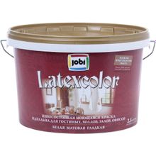 Jobi Latexcolor 2.5 л белая неморозостойкая