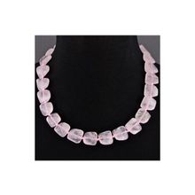 Бусики-Колечки Колье Кварц Розовый "Греция" арт.П4323