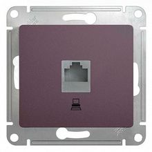 Розетка компьютерная 1xRJ45 Cat.5 GLOSSA, сиреневый туман |  код. GSL001481K |  Schneider Electric