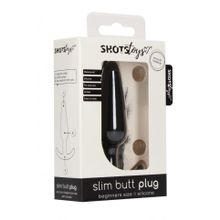 Черная анальная пробка для ношения Slim Butt Plug - 8,3 см. (220506)