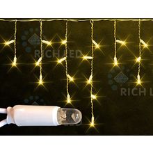 Rich LED RL-i3*0.5-RB Y Уличная светодиодная Бахрома 3x0.5 м, желтый, пост свечение, провод резиновый черный
