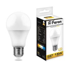 Feron Лампа светодиодная Feron E27 15W 2700K Шар Матовая LB-94 25628 ID - 235013