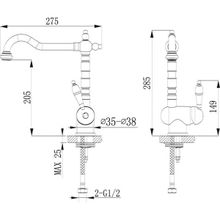 Timo Смеситель Morea 2406F White