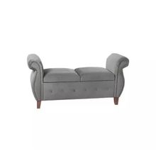 Мебельстория Банкетка Серра-1 Серый велюр ID - 305554