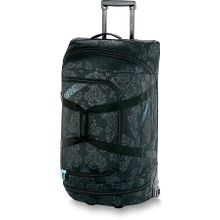 Дорожная сумка с выдвижной ручкой и на колёсах для женщин Dakine Girls из ткани чёрного цвета с растительным орнаментом