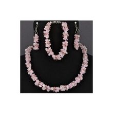 Бусики-Колечки Комплект Кварц Розовый "Панночка" арт.КМП167