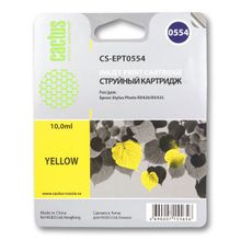 Картридж струйный Cactus CS-EPT0554 желтый для Epson Stylus RX520 Stylus Photo R240 (10мл)