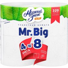 Мягкий Знак Mr. Big 4 рулона в упаковке 2 слоя
