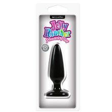 NS Novelties Малая чёрная анальная пробка Jelly Rancher Pleasure Plug Small - 10,2 см. (черный)