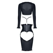 Платье с открытой грудью и вырезом в форме сердца сзади Kerstin S Черный