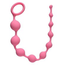 Lola toys Розовая анальная цепочка Long Pleasure Chain - 35 см.