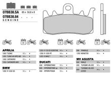 BREMBO Тормозные колодки BREMBO 07BB38SA