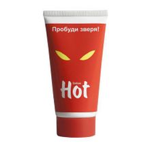 Возбуждающая гель-смазка HOT с женьшенем - 50 мл.