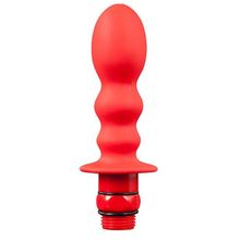 Красная фигурная насадка для душа HYDROBLAST 4INCH BUTTPLUG SHAPE DOUCHE