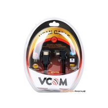 Кабель VCOM HDMI 19M M-угловой коннектор 3м, 1.4V позолоченные контакты &lt;VHD6260D-3MB&gt; Blister
