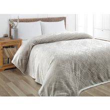 Плед KARNA велсофт жаккард "PIRAMIT" 160x220 см цвет серый