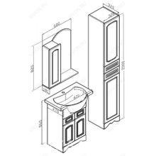 Бриклаер Зеркальный шкаф Анна 60 L белый