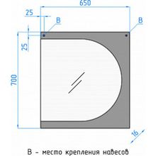 Зеркало Style Line Адонис 65 черное