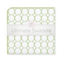 SwaddleDesigns Mod Circles on White киви