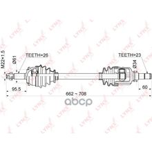 Привод В Сборе | Перед Лев | Toyota Corolla (_e15_) 1.33-1.6 07-   At   = Fr Lh LYNXauto арт. CD1152