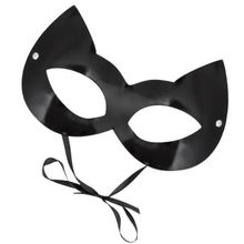 Оригинальная лаковая черная маска  Кошка (черный)