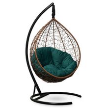 Кресло кокон подвесное SEVILLA VERDE VELOUR горячий шоколад + каркас