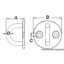 Osculati Plate w U-bolt 5 mm, 39.323.01