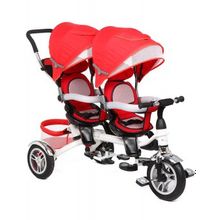 Capella трехколесный для двойни Twin trike 360 Red