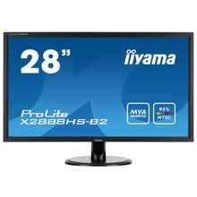 Монитор iiyama x2888hs-b2, 28" (1920x1080), mva, vga (d-sub), dvi, hdmi, dp