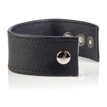 California Exotic Novelties Кожаная утяжка для пениса Double Wide Leather Strap (черный)