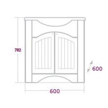 Тумба с раковиной Onika Арно 60.11 угловая