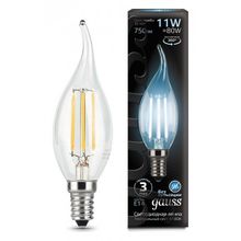 Gauss Лампа светодиодная Gauss LED Filament E14 11Вт 4100K 104801211 ID - 429994