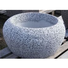 Бетонный вазон ЛУНА 50 (Мрамор шахматка)