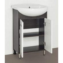 Тумба с раковиной Style Line Эко Стиль W №9 55 белая, венге