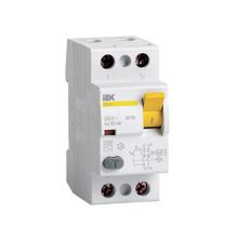 Дифференциальный выключатель нагрузки УЗО ВД1-63 2 полюса, 25А, Тип AC, 30мА | код. MDV10-2-025-030 | IEK