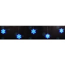 Rich LED Снежинки 3*0.5 м, цвет: синий. Прозрачный провод.