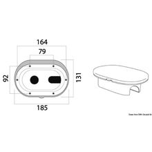 Osculati Shower box w 2.5m hose, white Rear shower outlet, 15.240.20