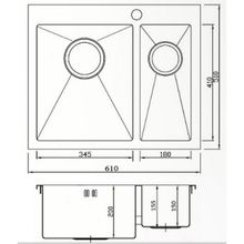 Мойка Seaman Eco Marino SMB-6151DLS.B доп. чаша слева, с вентиль-автоматом