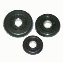 Диск обрезиненный черный MB Barbell Стандарт d-26mm   0,75кг