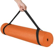 Коврик для йоги 173х61х0,4 см (оранжевый) с чехлом для переноски T07627