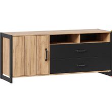 Алмаз. Любимый дом Техно Тумба под ТВ (Дуб Золотой Чёрный)