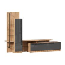 Алмаз. Любимый дом Кёльн Тумба под ТВ (Дуб Золотой Антрацит)