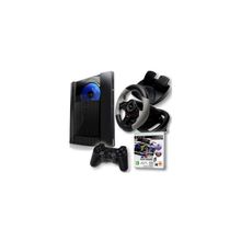 Sony PlayStation 3 Super Slim 500Gb + Руль с педалями HORI Racing Wheel 3 + Игра Gran Turismo: Academy Edition (на русском языке)