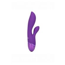 Фиолетовый вибромассажер-кролик Aura Dual Lover - 20,25 см.