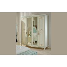Алмаз. Любимый дом Луиза Шкаф четырехстворчатый с 2 зеркалами (Алебастр)