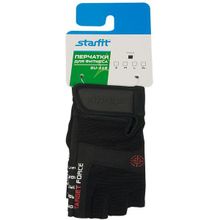 Перчатки для фитнеса STARFIT SU-118 черные р.XL