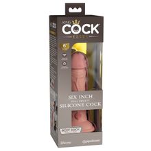 Телесный фаллоимитатор 6  Silicone Dual Density Cock - 17 см.