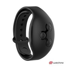 Розовое виброяйцо с черным пультом-часами Wearwatch Egg Wireless Watchme (244519)