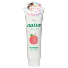 Пенка для снятия макияжа с экстрактом персика KRACIE "Naive" фруктово-цветочный аромат, 200 г