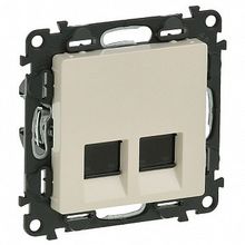 Розетка компьютерная 2xRJ45 Cat.5 VALENA LIFE, слоновая кость |  код. 753541 |  Legrand